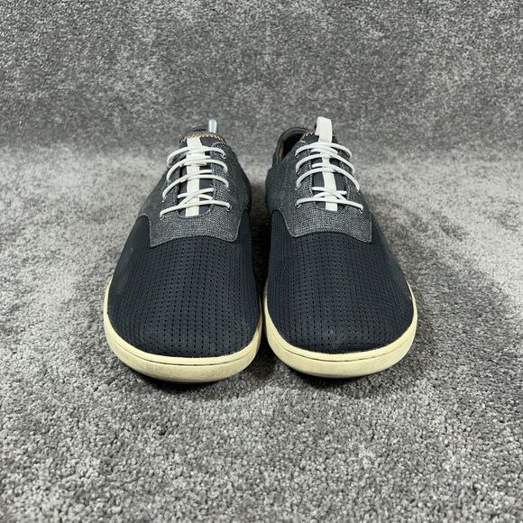 OluKai Nohea Moku Mens Size 10.5 Gray Black No Tie Boat Beach Slip On Shoes Used - Picture 3 of 12